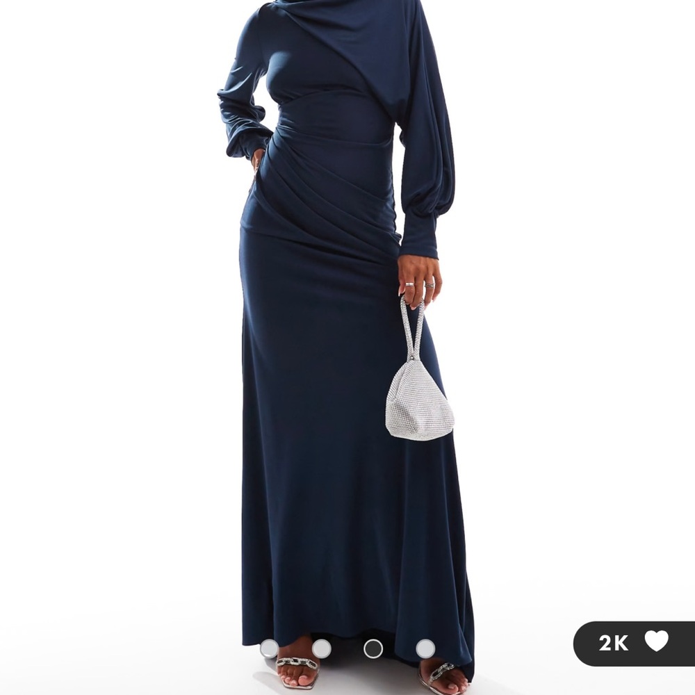 Elegant Navy Blue Women's Dress
